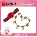 Wholesale Christmas Chunky Necklace And Baby Girl Hairband Set